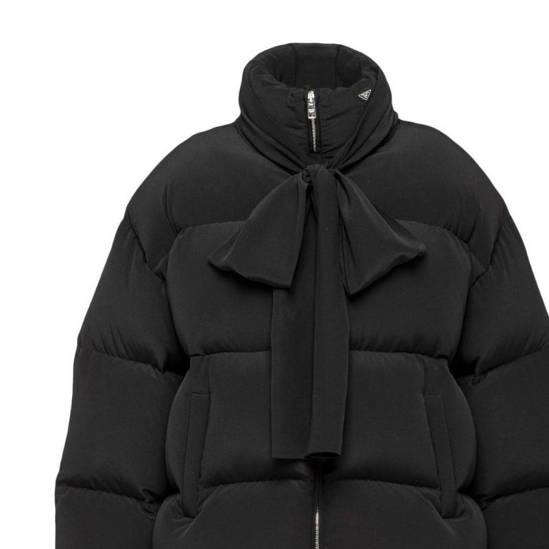 (Women) PRADA SS23  Black Logo Cotton Scarf Jacket. 292051-11C3-F0002 圖 7