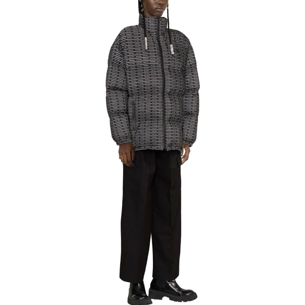 Purchase (Women) PRADA SS23  Black Logo Down Puffer Jacket 292129-1X60-F0967-S-232