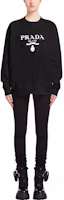 Lookbook (W) PRADA SS23 黑色標誌印花長袖圓領運動衫 134631-1ZT7-F0967-S-202