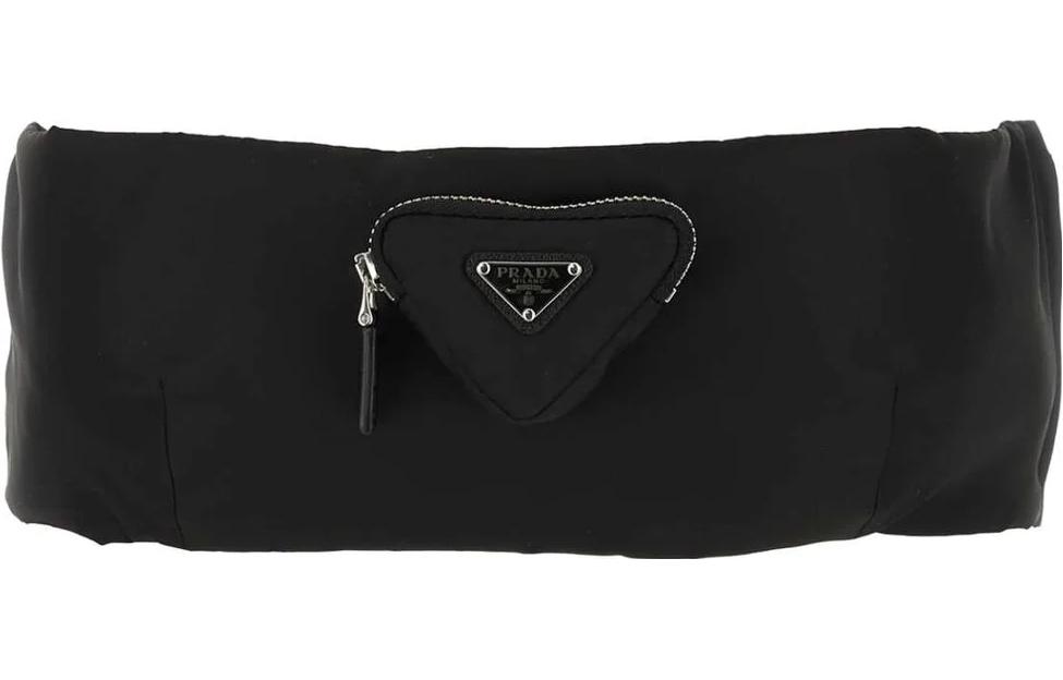 Order (W) 프라다 SS23 블랙 로고 숏 튜브 탑. 24X707-1WQ8-F0002-S-232