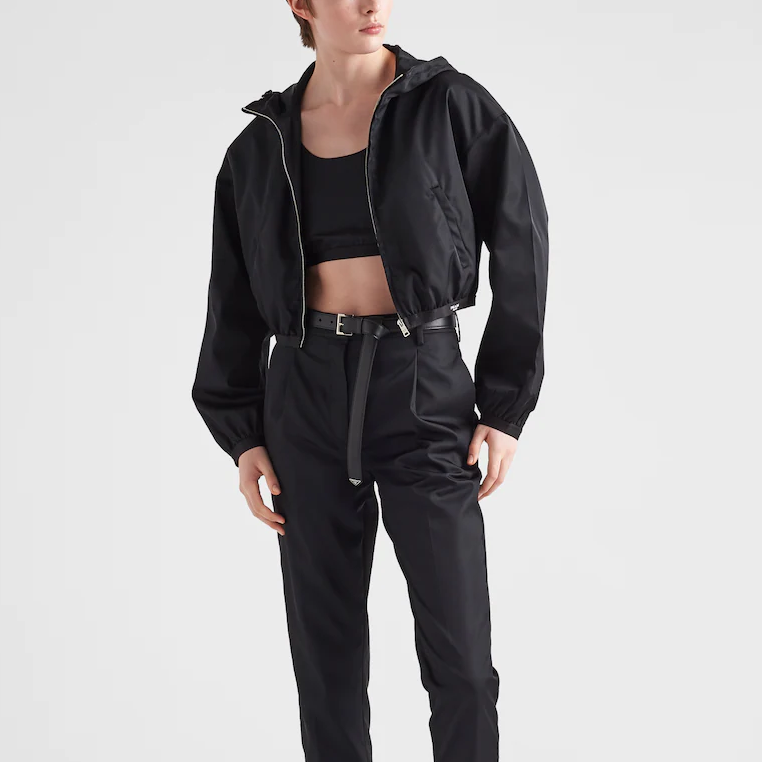 (Women) PRADA SS23  Black Nylon Hooded Sports Jacket 292100-1WQ8-F0002-S-231 圖 3