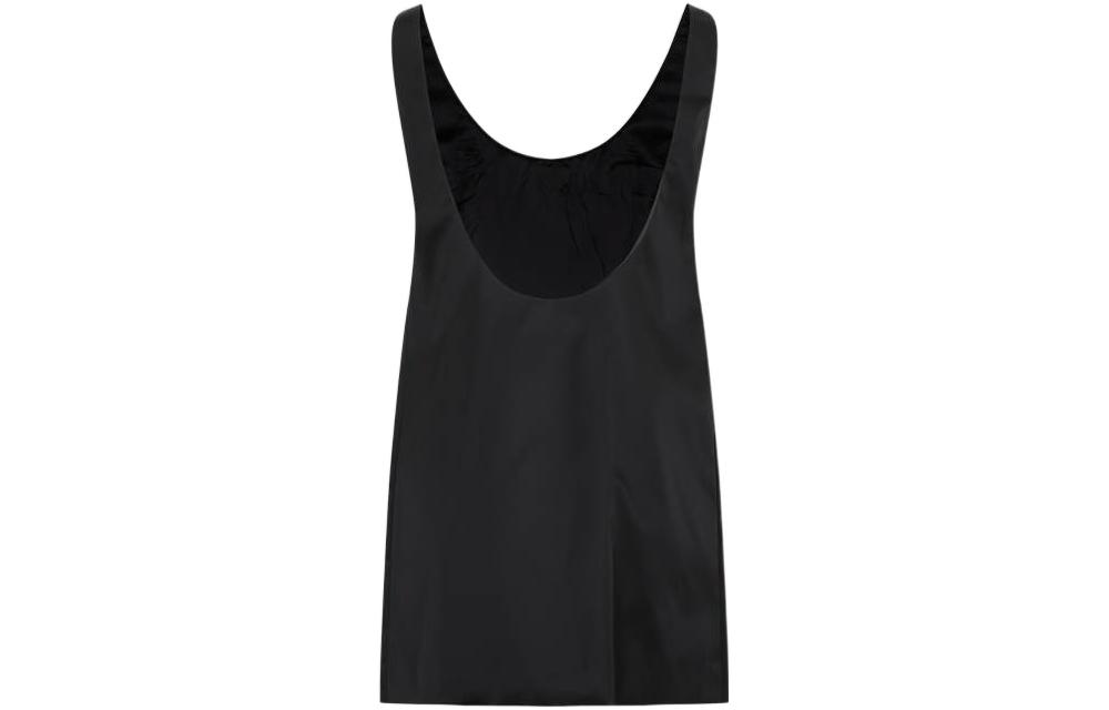 Lookbook (Women) PRADA SS23  Black Nylon Sleeveless Dress with Triangle Logo. 230690-1WQ8-F0002-S-231