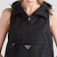 Purchase (Women) PRADA SS23 Black Sleeveless Hoodie Dress with Logo Zipper. 230691-1WQ8-F0002-S-231