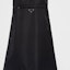 Sizing (Women) PRADA SS23 Black Sleeveless Hoodie Dress with Logo Zipper. 230691-1WQ8-F0002-S-231