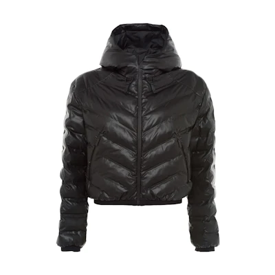 (Women) PRADA SS23 Black Solid Color Zip-Up Hoodie Jacket 291699-1T2Y-F0002-S-192