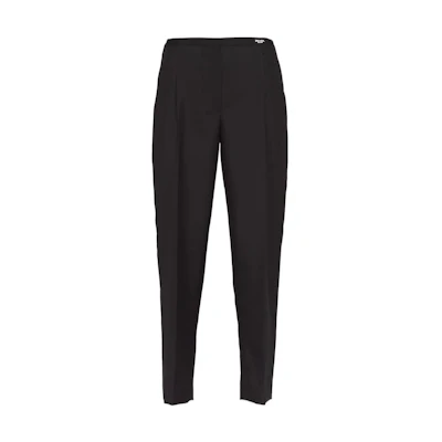 (Women) PRADA SS23 High-Waisted Tapered Pants Black P277G-G54-F0002-S-231