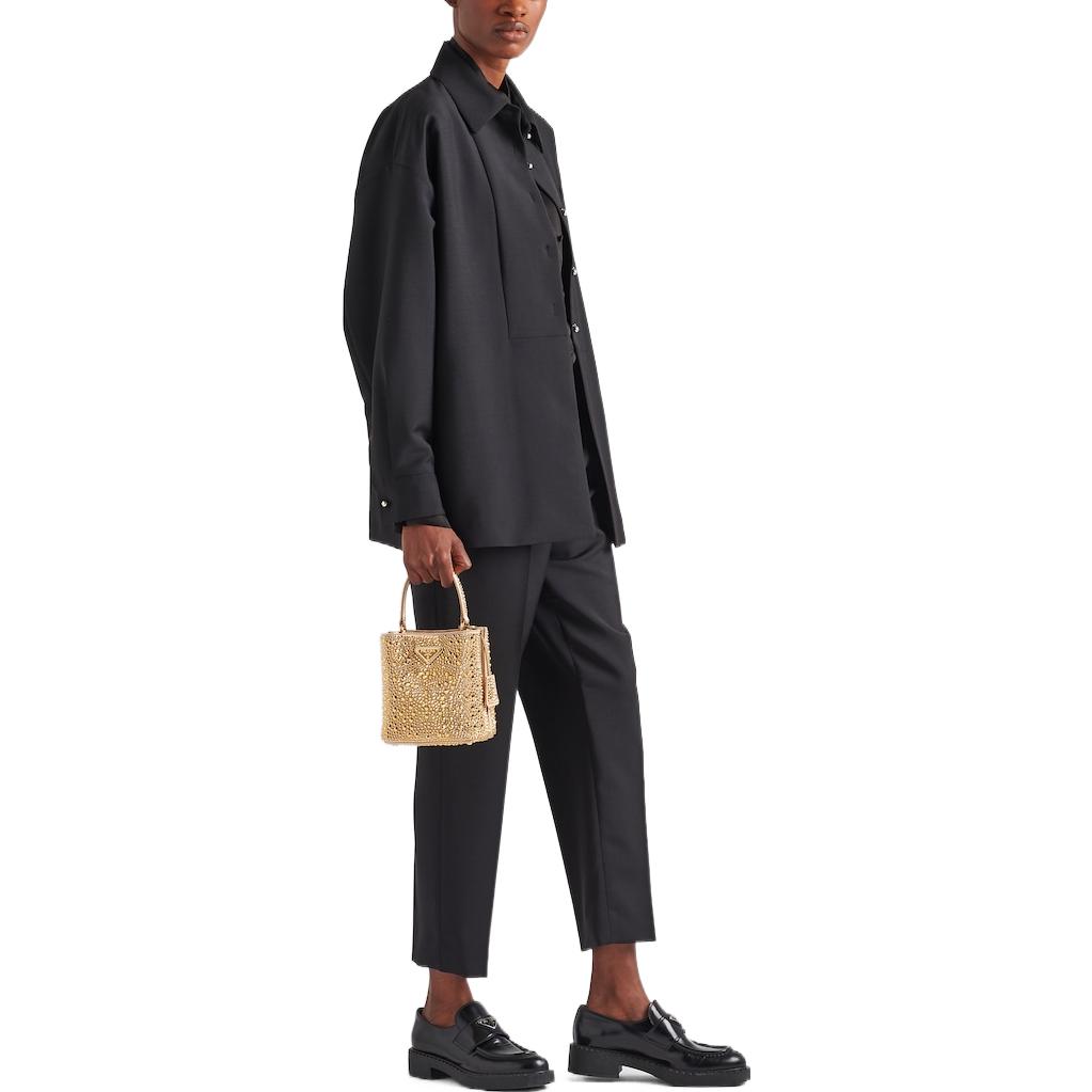 Purchase (Women) PRADA SS23  High-Waisted Tapered Pants Black P277G-G54-F0002-S-231