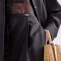 Details for (W) PRADA SS23 ハイウエスト テーパードパンツ ブラック P277G-G54-F0002-S-231