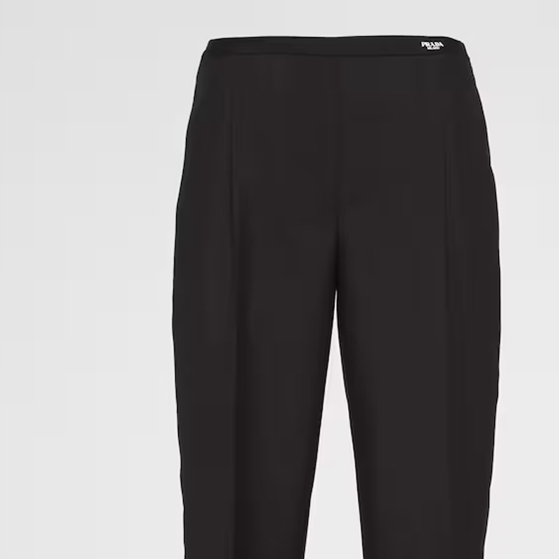Sizing (Women) PRADA SS23  High-Waisted Tapered Pants Black P277G-G54-F0002-S-231