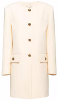 (Women) PRADA SS23 Ivory Wool Coat Outerwear Without Collar. P611Q-1EVU-F0018-S-231 (Women) PRADA SS23 Ivory Wool Coat Outerwear Without Collar. P611Q-1EVU-F0018-S-231
