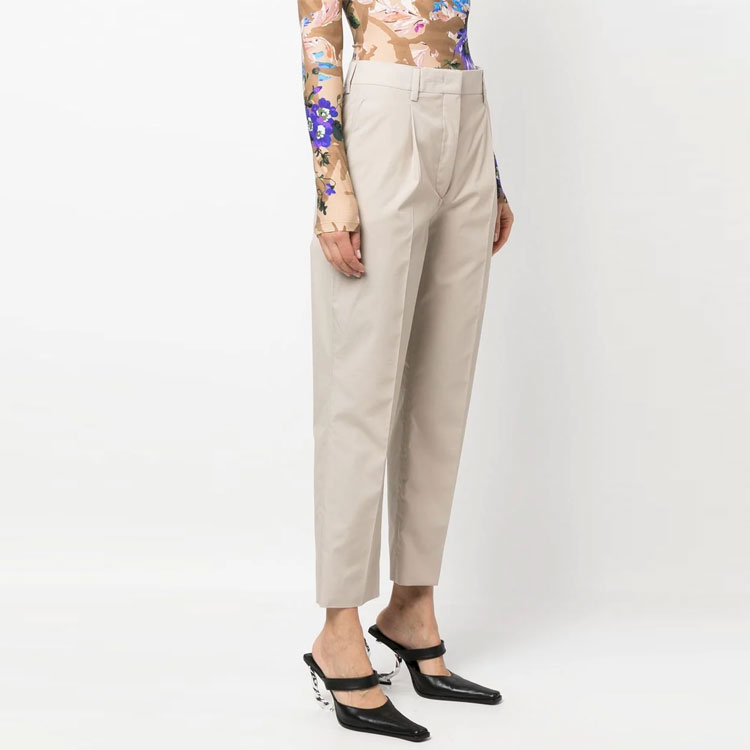 (Women) PRADA SS23  Khaki Pleated Dress Trousers Ankle-Length P287G-12NS-F0A08-S-231 圖 5
