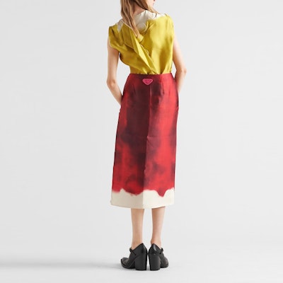 (W) PRADA SS23 Lime Green Baju Tanpa Lengan Colorblock Anti Matahari. P933L-125C-F0322-S-231 Lookbook (W) PRADA SS23 Lime Green Baju Tanpa Lengan Colorblock Anti Matahari. P933L-125C-F0322-S-231