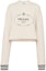 Buy (W) 普拉达 SS23 标志印花短款圆领卫衣 米白色. 134676-1X6Q-F0018
