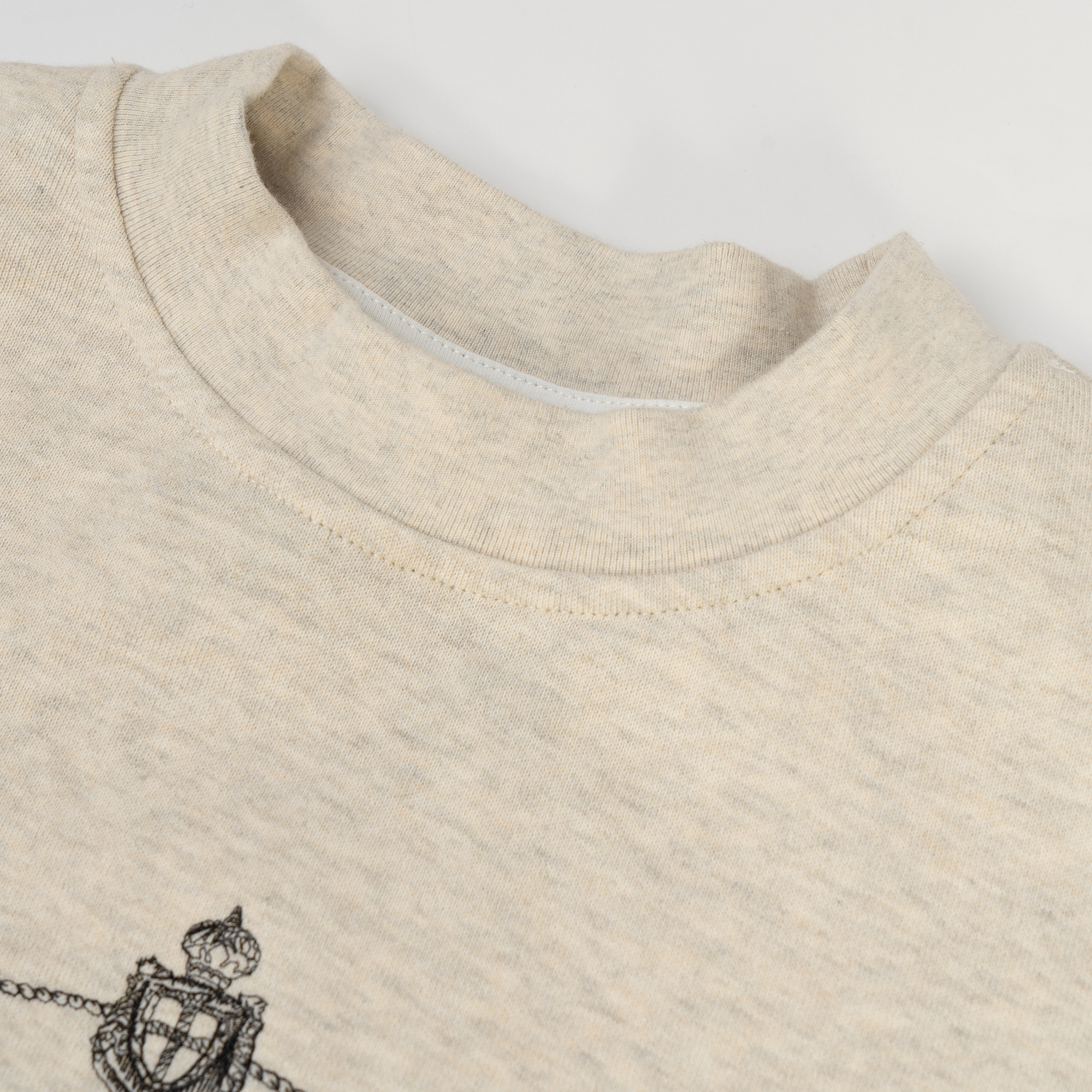 Purchase (W) 普拉达 SS23 标志印花短款圆领卫衣 米白色. 134676-1X6Q-F0018