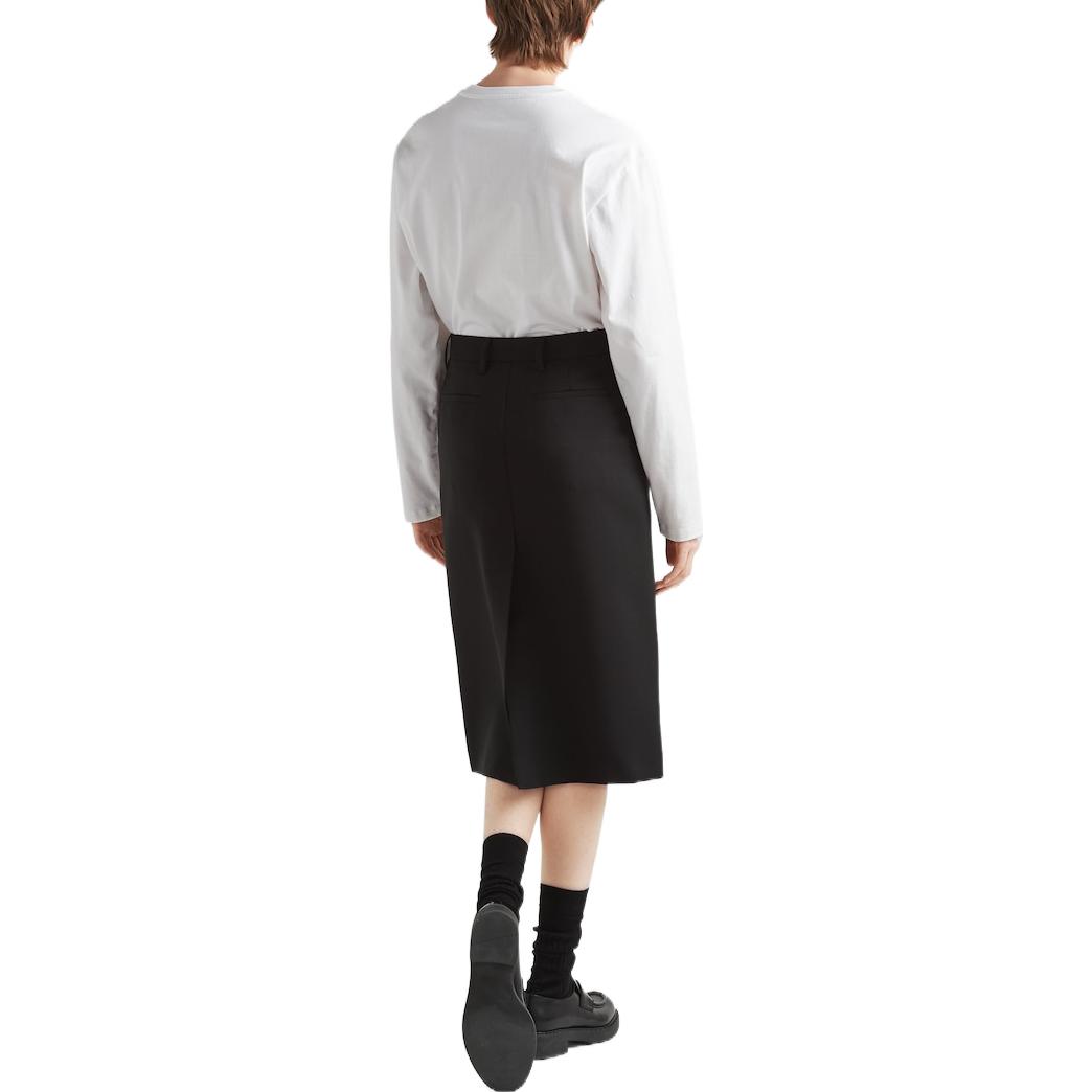 Shop (Women) PRADA SS23  Logo Triangle Long Sleeve Plain White Knit T-Shirt. 34642-10UP-F0009-S-231