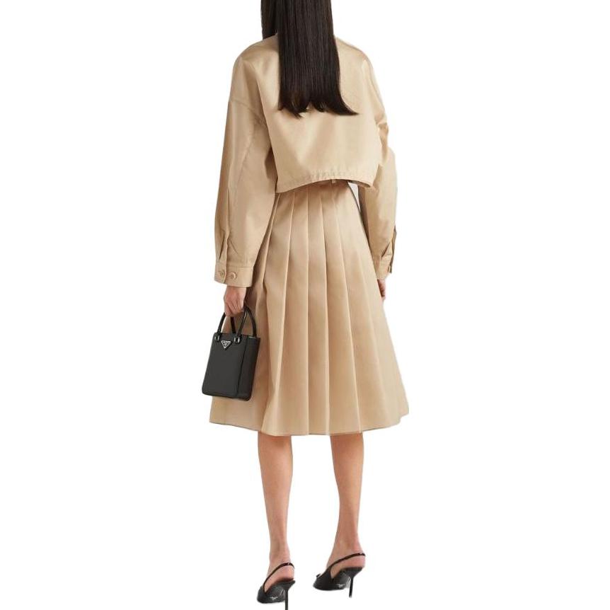 Shop (W) PRADA SS23 卡其高腰百褶中長裙 21H942-1WQ8-F0F24-S-231