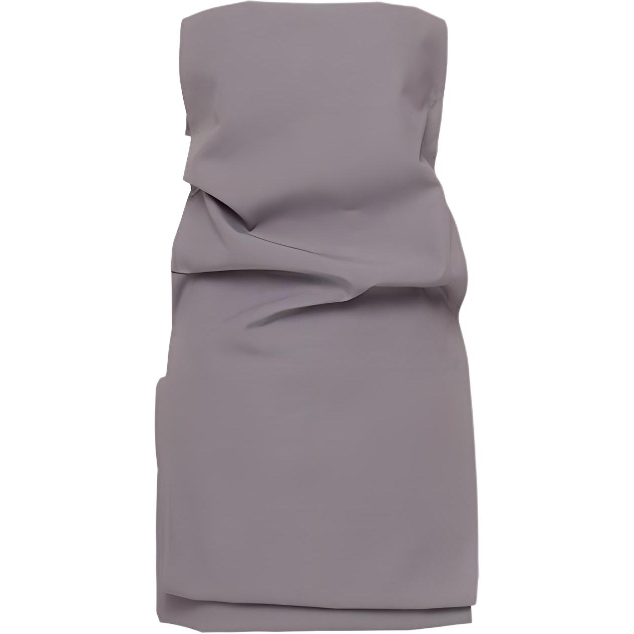 (Women) PRADA SS23  Purple Solid Off-Shoulder Sleeveless Dress. P3J52G-125A-F0276