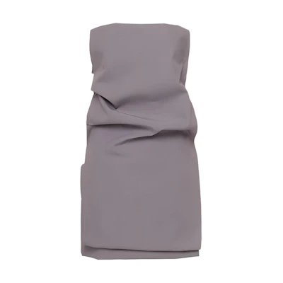 (Women) PRADA SS23 Purple Solid Off-Shoulder Sleeveless Dress. P3J52G-125A-F0276
