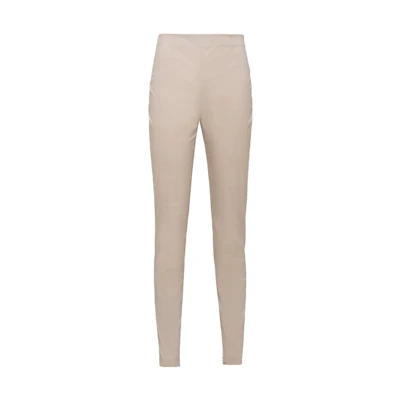 (Women) PRADA SS23 Solid Color Zipper Hem Casual Pants in Limestone. P211H-12VC-F0A08-S-231