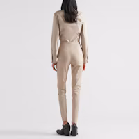 Shop (W) プラダ SS23 カジュアルパンツ ソリッドカラー ジッパーヘム ライムストーン。 P211H-12VC-F0A08-S-231