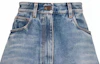 Purchase (W) PRADA SS23 Celana Pendek Denim High-Waist Biru Terbaru GFP495-12O0-F0BAU-S-231