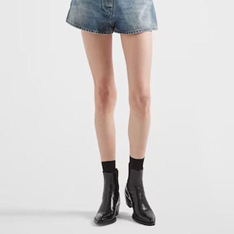 Sizing (W) PRADA SS23 ウォッシュド ハイウエスト デニムショーツ ブルー GFP495-12O0-F0BAU-S-231