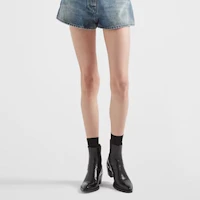 Sizing (W) PRADA SS23 水洗高腰牛仔短褲 藍色 GFP495-12O0-F0BAU-S-231