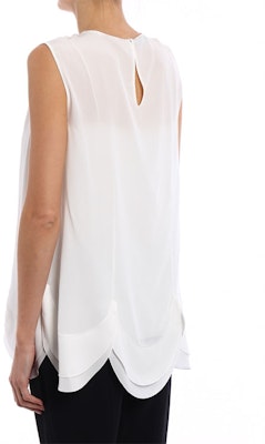 (W) PRADA SS23 Kemeja Tanpa Lengan Putih dengan Desain Lipat Anti Matahari P922E-1H51-F0304 Purchase (W) PRADA SS23 Kemeja Tanpa Lengan Putih dengan Desain Lipat Anti Matahari P922E-1H51-F0304