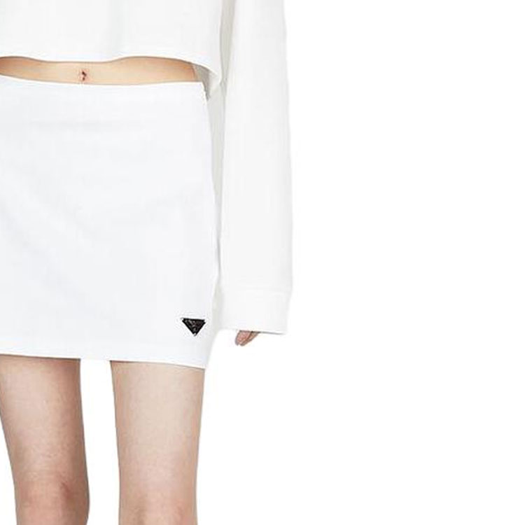 Sizing (W) PRADA SS23 白色修身休闲迷你短裙 31127S23110Z0-F0009
