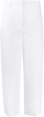 (Women) PRADA SS23 White Straight-Leg Ankle-Zip Casual Pants P210D-1UCX-F0009-S-201 Buy (Women) PRADA SS23 White Straight-Leg Ankle-Zip Casual Pants P210D-1UCX-F0009-S-201