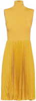 (Women) PRADA SS23 Yellow Sleeveless Ribbed Knit Pleated High-Neck Dress P3E33-1YZ9-F02DF-S-211 (Women) PRADA SS23 Yellow Sleeveless Ribbed Knit Pleated High-Neck Dress P3E33-1YZ9-F02DF-S-211