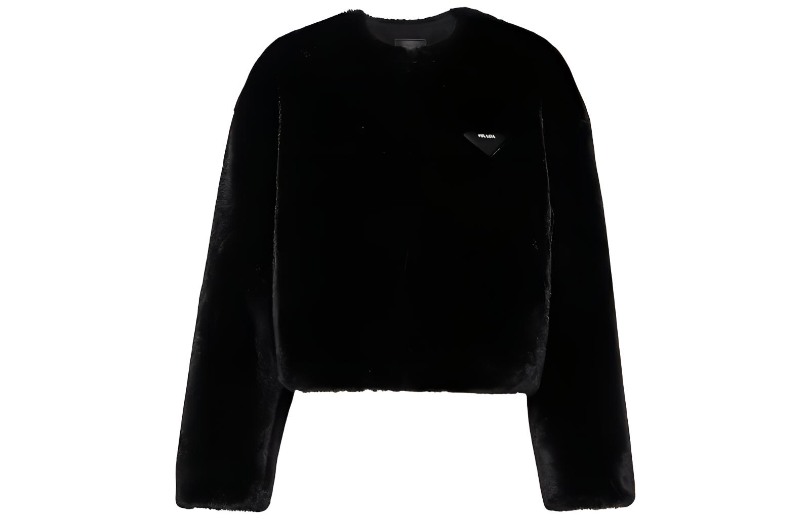 (Women) Prada SS23 Aspen Solid Logo Sweatshirt Black PZV008-12DH-F0002-S-231