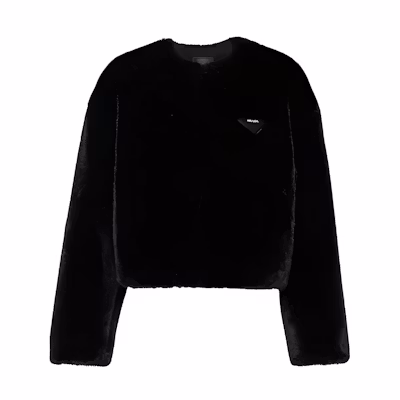 (Women) Prada SS23 Aspen Solid Logo Sweatshirt Black PZV008-12DH-F0002-S-231