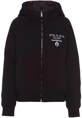 (Women) Prada SS23 Black Letter Logo Print Hooded Down Jacket P25I95-10J4-F0002 Order (Women) Prada SS23 Black Letter Logo Print Hooded Down Jacket P25I95-10J4-F0002