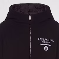 Purchase (W) Prada SS23 黑色字母印花連帽羽絨外套 P25I95-10J4-F0002