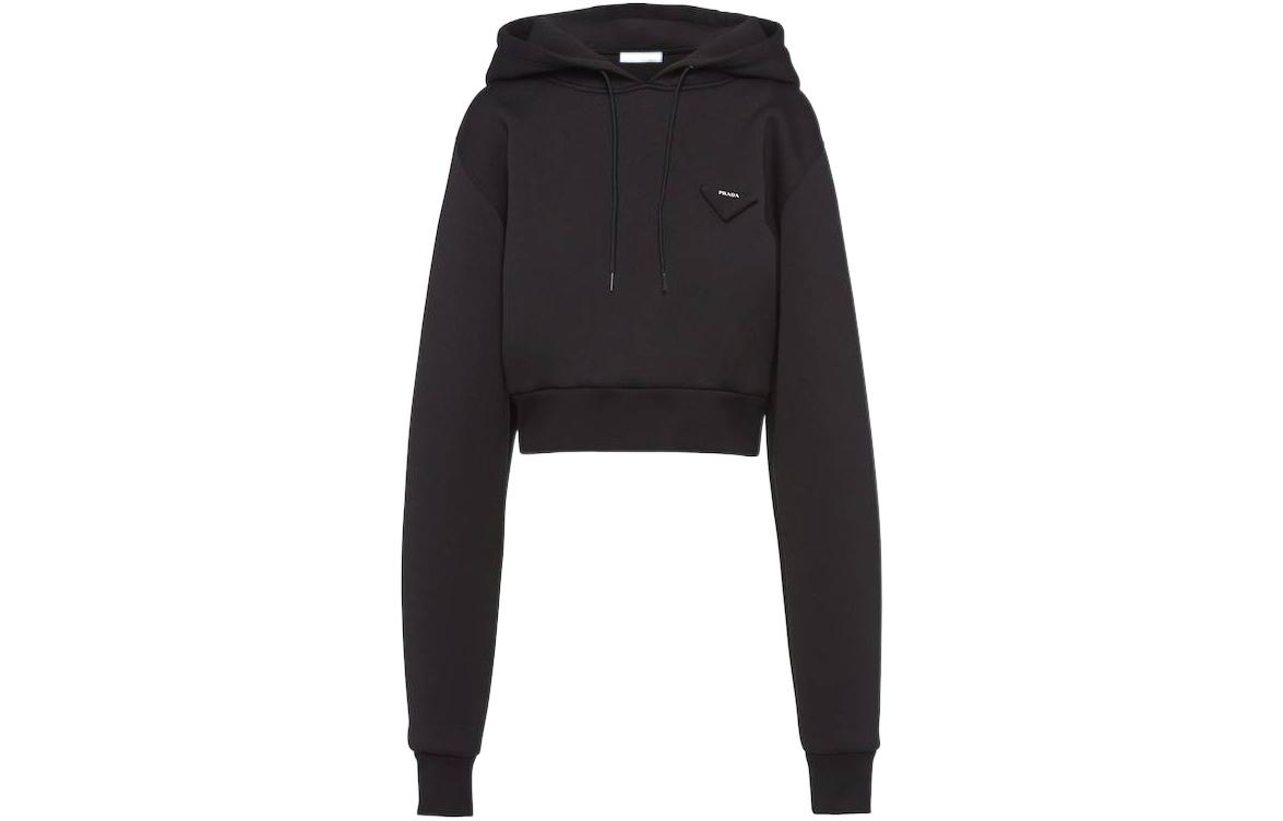 (Women) PRADA SS23 Holiday Collection  Black Fleece Hoodie. 134666-12EE-F0002-S-231