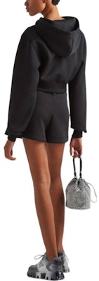 (W) 普拉达SS23假日系列黑色抓绒连帽衫 134666-12EE-F0002-S-231 Shop (W) 普拉达SS23假日系列黑色抓绒连帽衫 134666-12EE-F0002-S-231