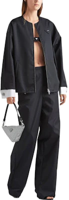 (Women) PRADA SS23 Holiday Collection Black Recycled Nylon Straight Pants. 22Y887-1WQ8-F0002-S-231 Lookbook (Women) PRADA SS23 Holiday Collection Black Recycled Nylon Straight Pants. 22Y887-1WQ8-F0002-S-231