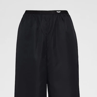 (Women) PRADA SS23 Holiday Collection Black Recycled Nylon Straight Pants. 22Y887-1WQ8-F0002-S-231 Details for (Women) PRADA SS23 Holiday Collection Black Recycled Nylon Straight Pants. 22Y887-1WQ8-F0002-S-231