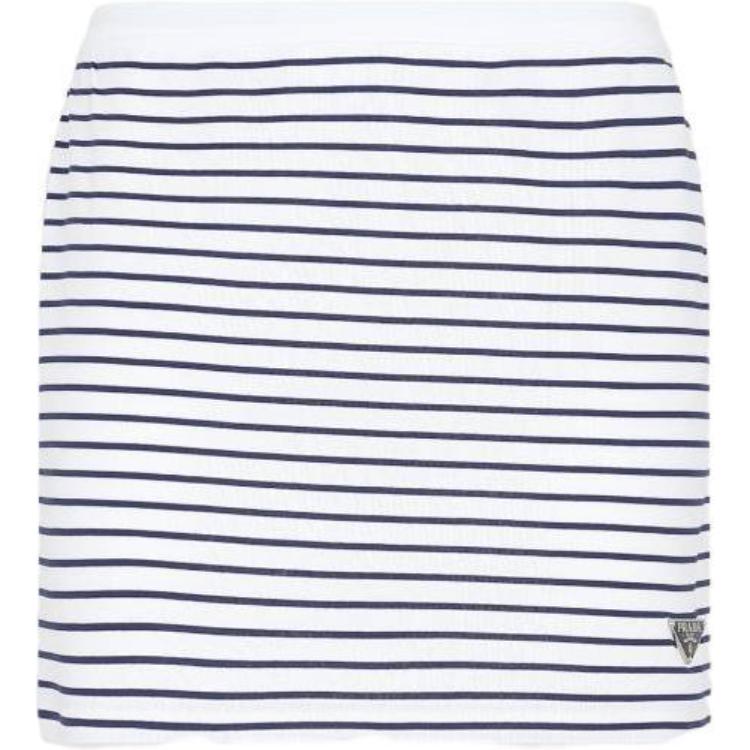 (Women) PRADA SS23 Printed Denim Skirt Women White 31127111LF0UB0