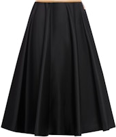 (Women) PRADA SS24 Black Solid A-Line Mid-Rise Casual Long Skirt 21C925-1WQ8-F0002-S-OOO (Women) PRADA SS24 Black Solid A-Line Mid-Rise Casual Long Skirt 21C925-1WQ8-F0002-S-OOO
