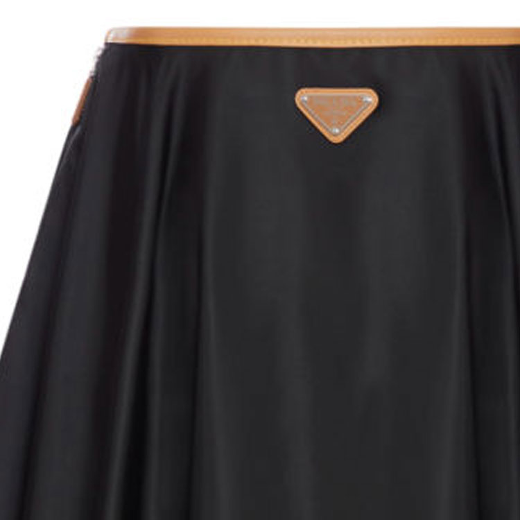 Shop (W) PRADA SS24 Falda Larga Negra Casual Línea A Tiro Medio 21C925-1WQ8-F0002-S-OOO