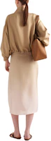 Shop (W) PRADA SS24 卡其色徽標拉鍊設計長袖休閒夾克. P538OQ-14PE-F0065-S-OOO