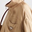 Sizing (W) PRADA SS24 卡其色徽標拉鍊設計長袖休閒夾克. P538OQ-14PE-F0065-S-OOO