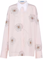 (Women) Prada SS24 Floral Print Fringe Long-Sleeve Shirt - Pink P419H-14YO-F0924-S-OOO (Women) Prada SS24 Floral Print Fringe Long-Sleeve Shirt - Pink P419H-14YO-F0924-S-OOO