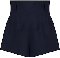 (Women) PRADA SS24 High-Waisted Zip Casual Shorts Navy Blue P214I-1P3Z-F0008-S-OOO (Women) PRADA SS24 High-Waisted Zip Casual Shorts Navy Blue P214I-1P3Z-F0008-S-OOO