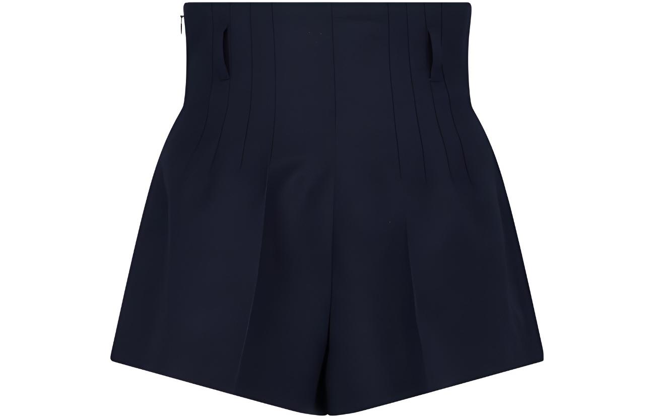 Lookbook (W) プラダ SS24 ハイウエスト ジップ カジュアルショーツ ネイビーブルー P214I-1P3Z-F0008-S-OOO