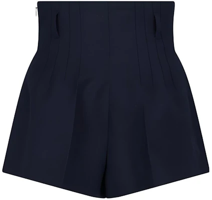 (W) プラダ SS24 ハイウエスト ジップ カジュアルショーツ ネイビーブルー P214I-1P3Z-F0008-S-OOO Lookbook (W) プラダ SS24 ハイウエスト ジップ カジュアルショーツ ネイビーブルー P214I-1P3Z-F0008-S-OOO