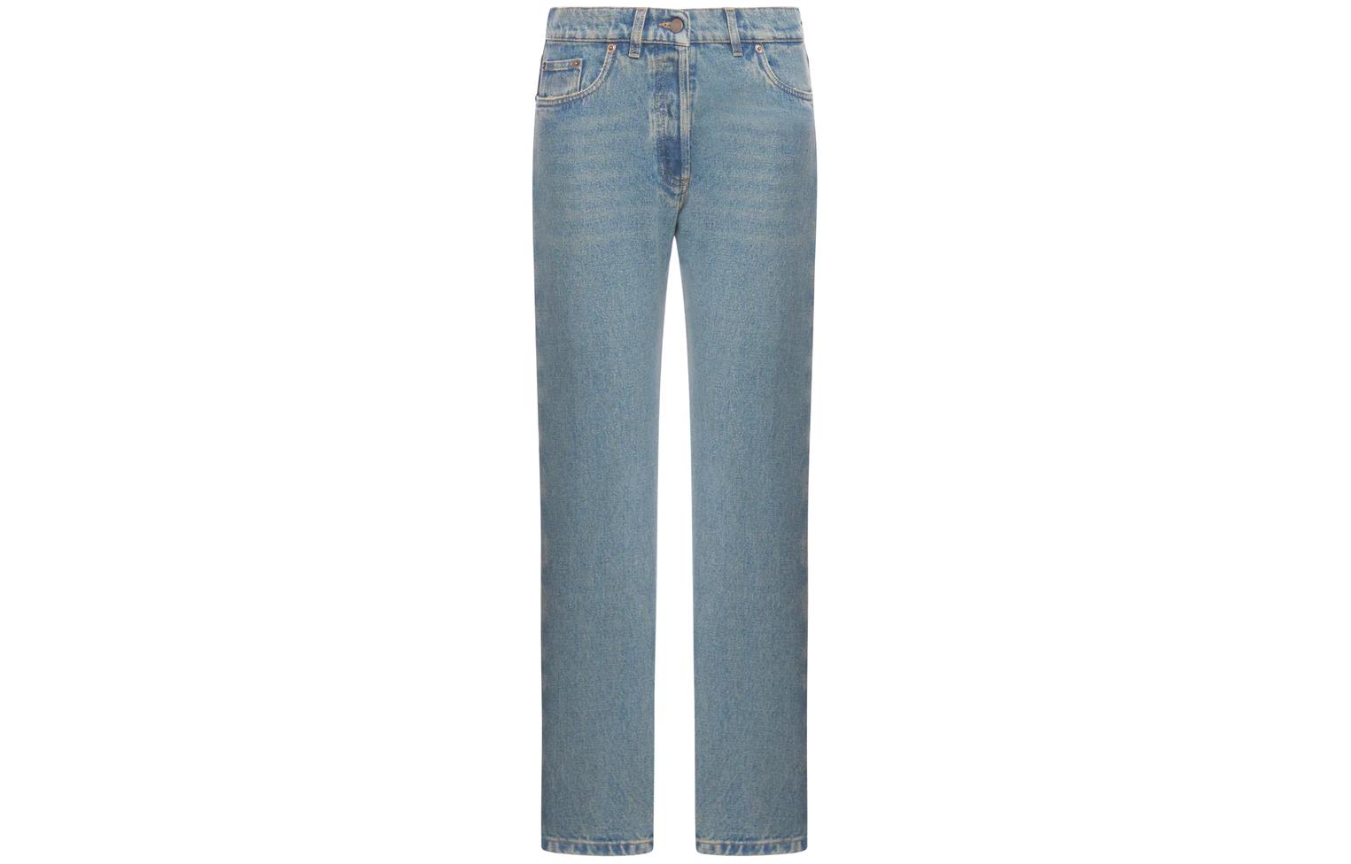 Order (Women) PRADA SS24  Light Blue High-Waist Straight-Leg Denim Jeans. GFP469-13Z6-F0BAN-S-OOO