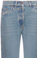 Shop (W) PRADA SS24 淺藍高腰直筒牛仔褲 GFP469-13Z6-F0BAN-S-OOO